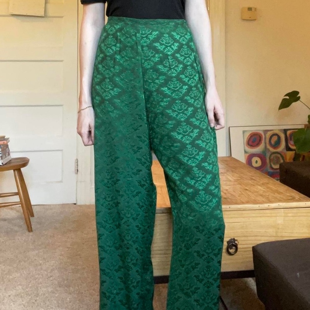 Sandro satin-jacquard pants